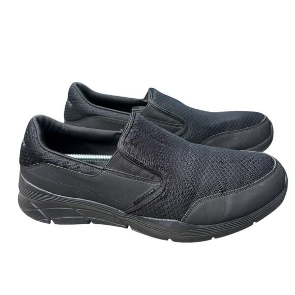 Skechers Men's Size 13 Equalizer 4.0 Persisting Walking Shoes Black Slip On - Picture 1 of 8